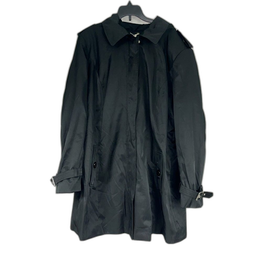 Calvin Klein Black Light Hooded Rain Jacket Size 1X